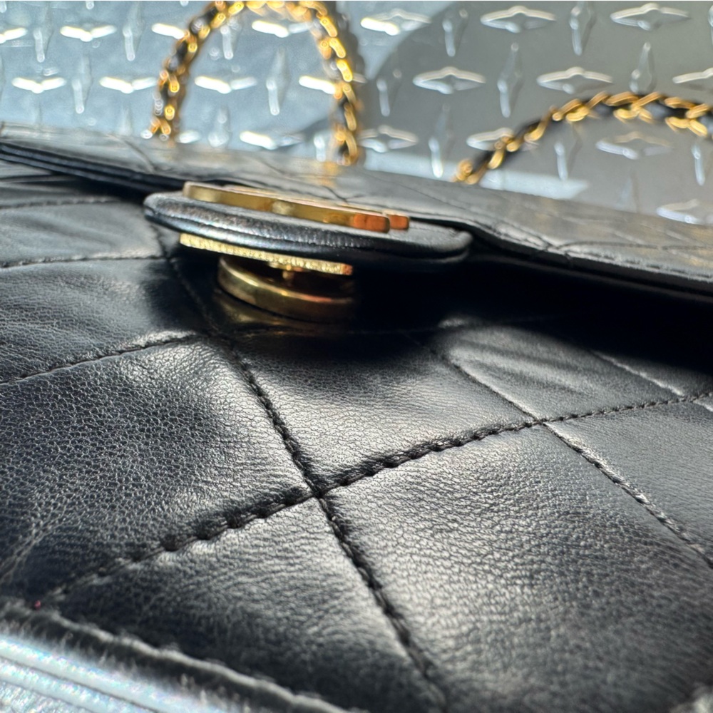 Chanel Vintage Lambskin Single Flap in Brown GHW - Picture 11 of 13